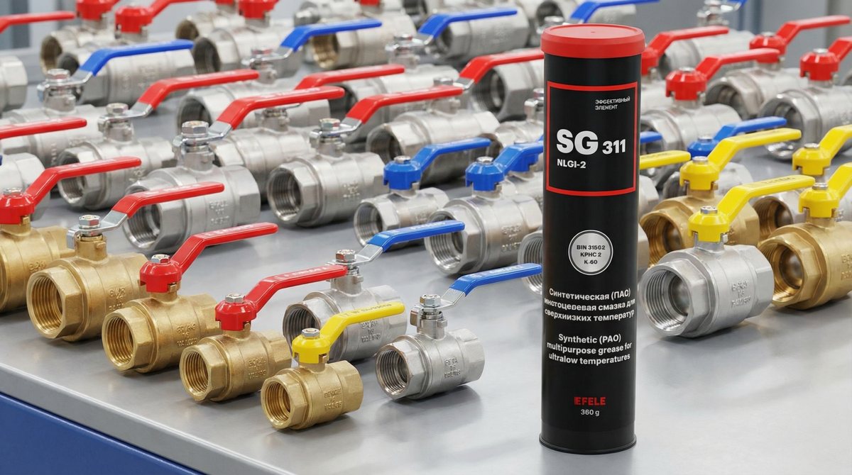EFELE SG-311 защищает запорную арматуру при экстремально низких температурах