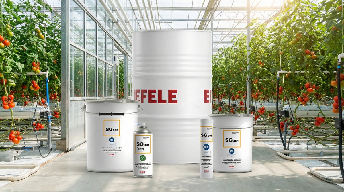 Пищевые смазки EFELE пришли на службу тепличным хозяйствам