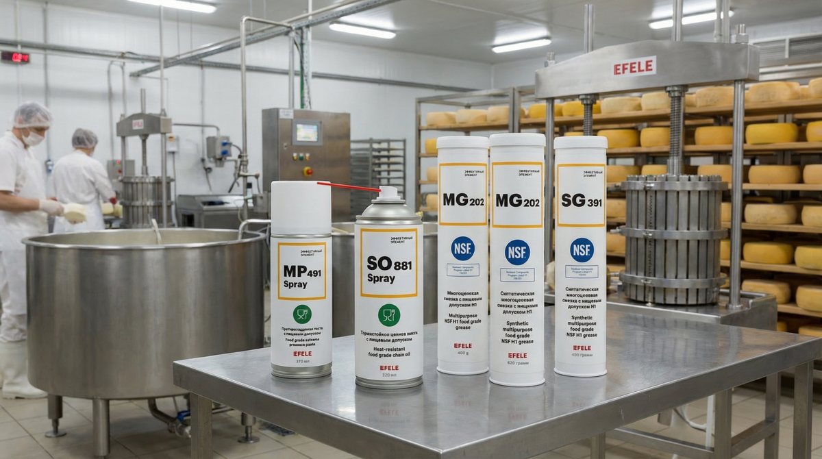 Предприятия по производству молочной и сырной продукции выбирают материалы EFELE